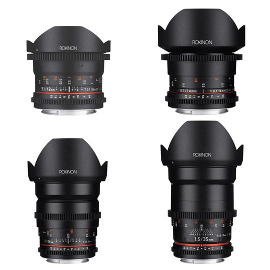 12, 14, 24, 35mm Cine DS Lens Bundle - Rokinon