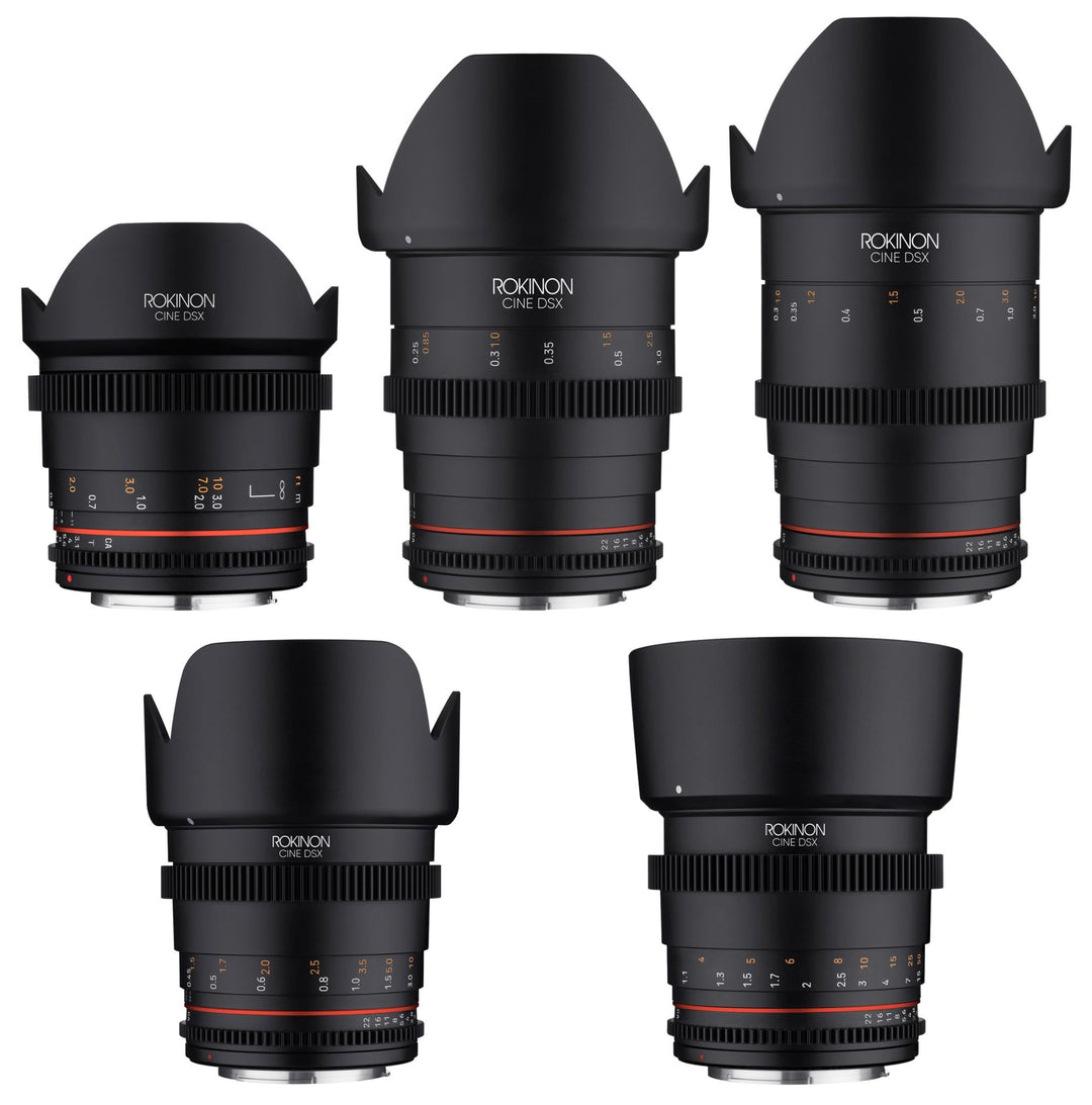 14, 24, 35, 50, 85mm Cine DSX Lens Bundle - Rokinon