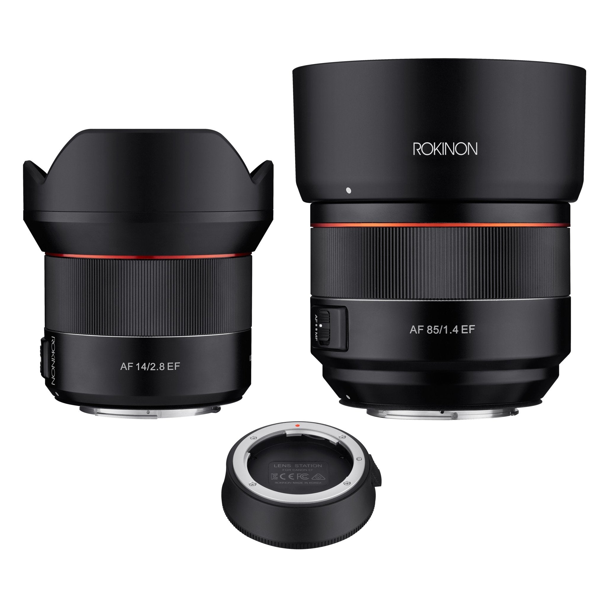 14, 85mm Auto Focus Lens Bundle with Lens Station - Rokinon