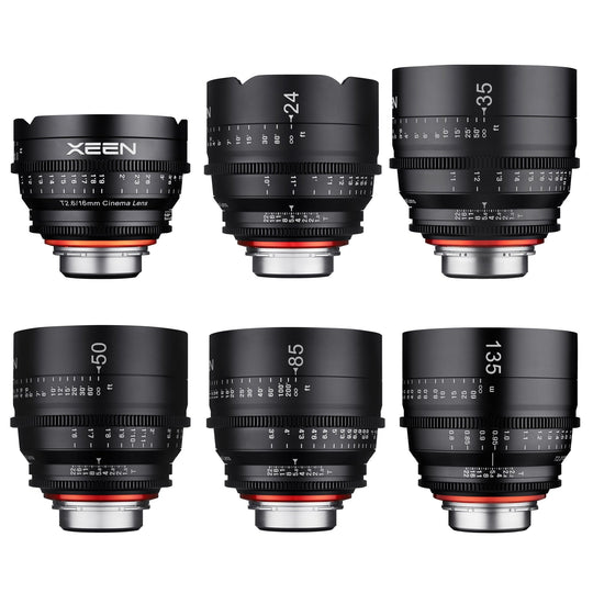 16, 24, 35, 50, 85, 135mm XEEN Pro Cinema Lens Bundle - Rokinon