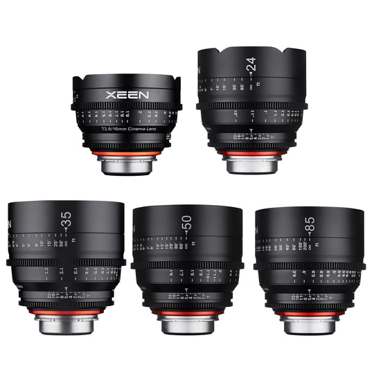 16, 24, 35, 50, 85mm XEEN Pro Cinema Lens Bundle - Rokinon