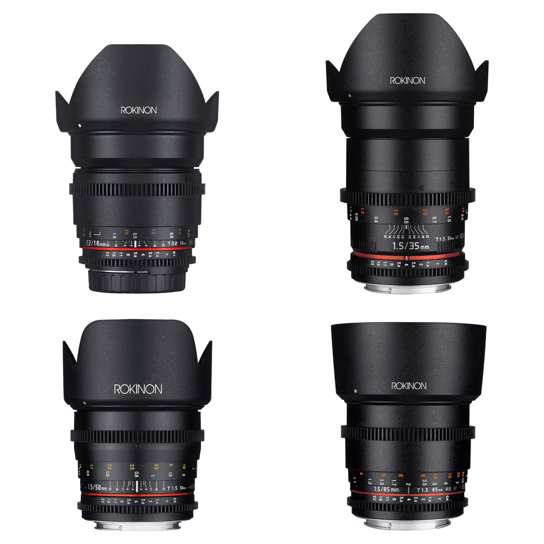 16, 35, 50, 85mm Cine DS Lens Bundle - Rokinon