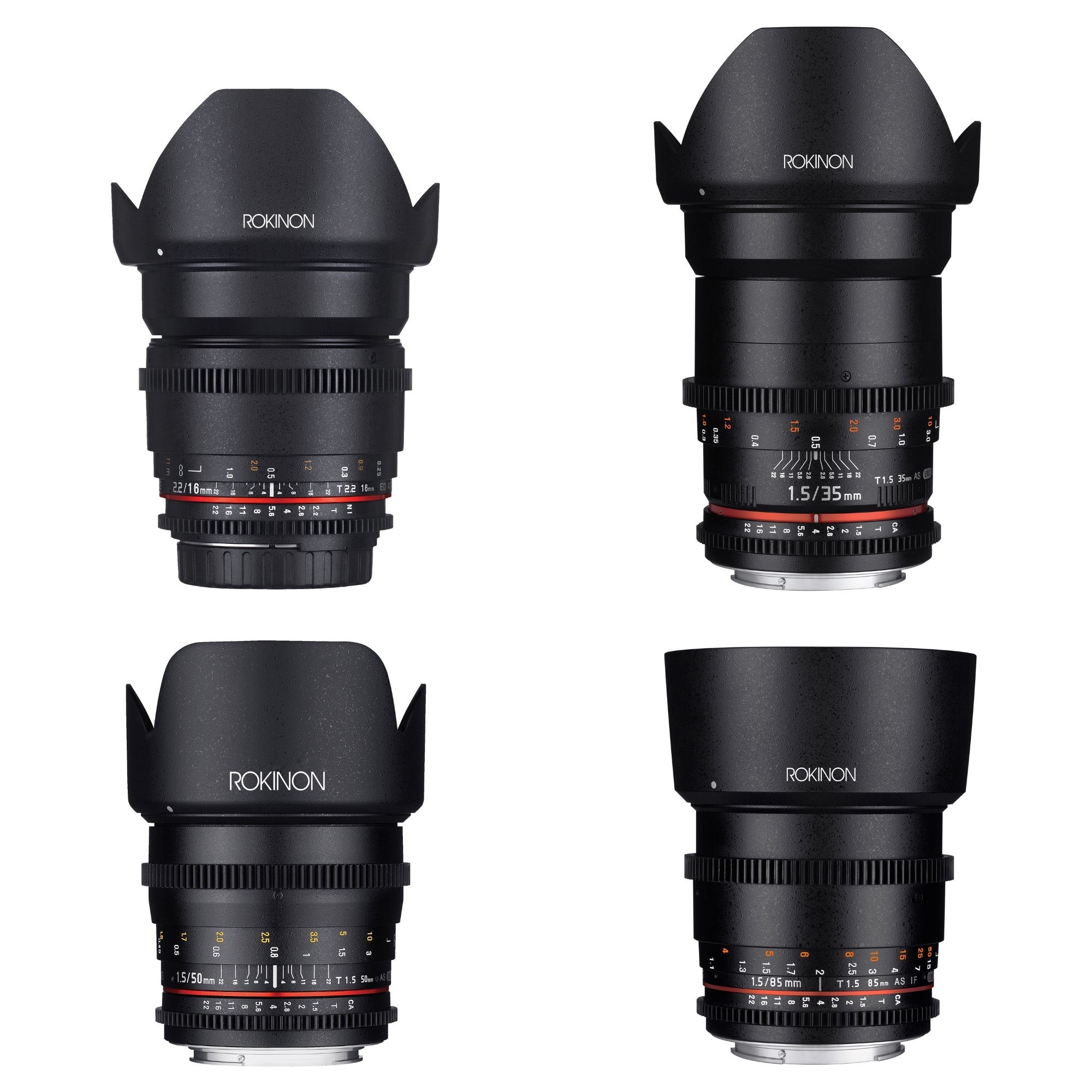 16, 35, 50, 85mm Cine DS Lens Bundle - Rokinon