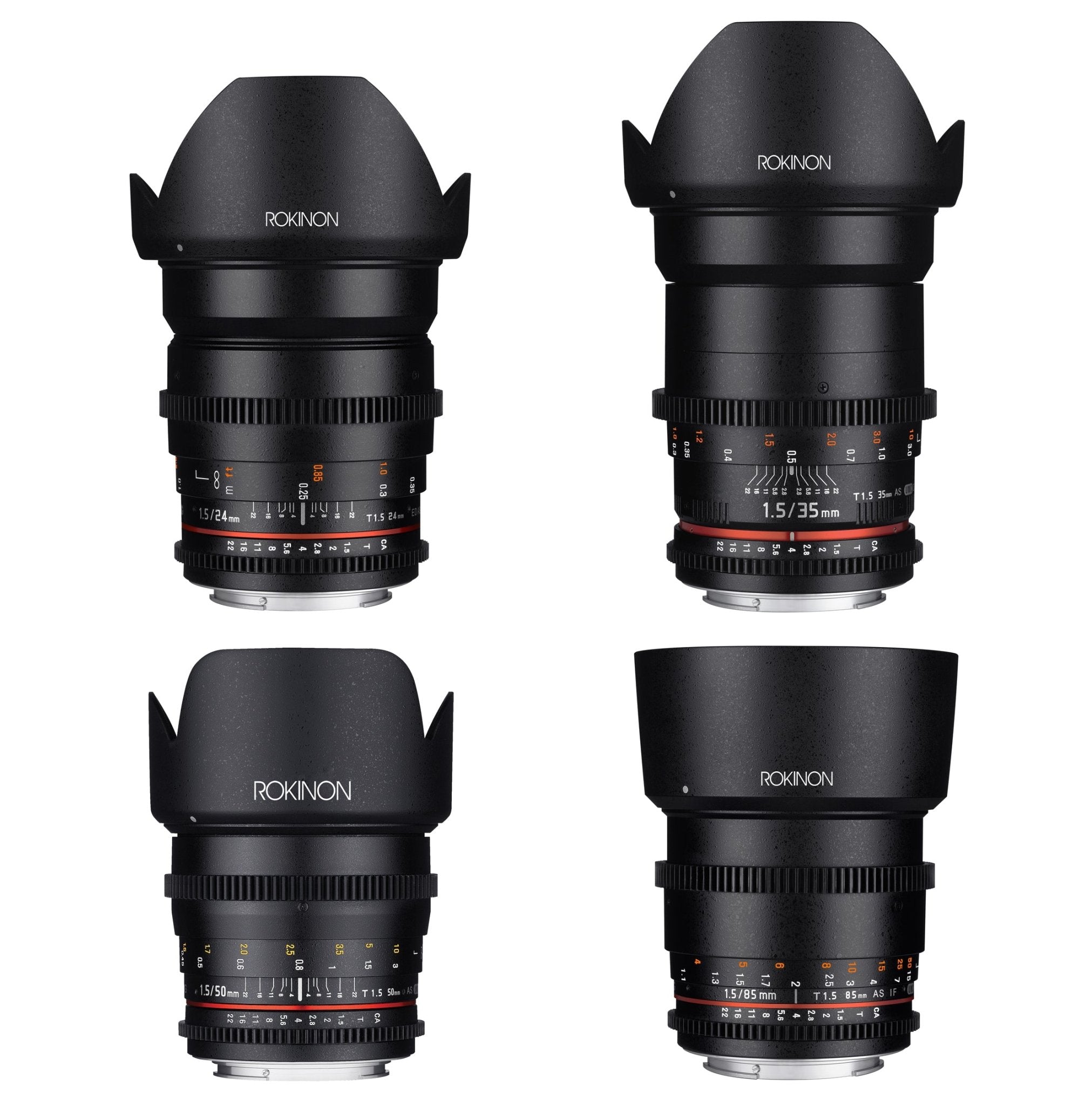 24, 35, 50, 85mm T1.5 Cine DS Lens Bundle - Rokinon