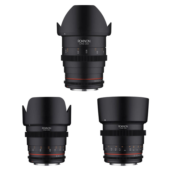 24, 50, 85mm T1.5 Cine DSX Lens Bundle - Rokinon