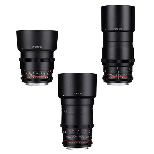 85, 100, 135mm Cine DS Lens Bundle - Rokinon