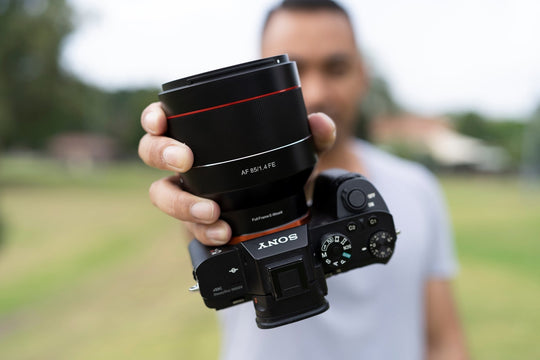 85mm F1.4 AF Full Frame Telephoto with Lens Station (Sony E) - Rokinon