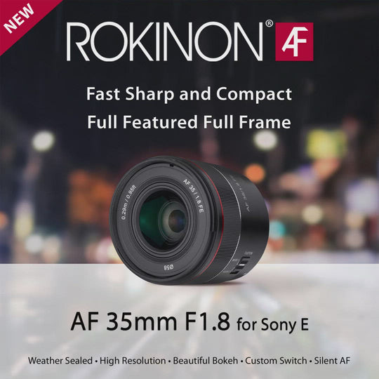 35mm F1.8 AF Compact Full Frame Wide Angle with Lens Station (Sony E)