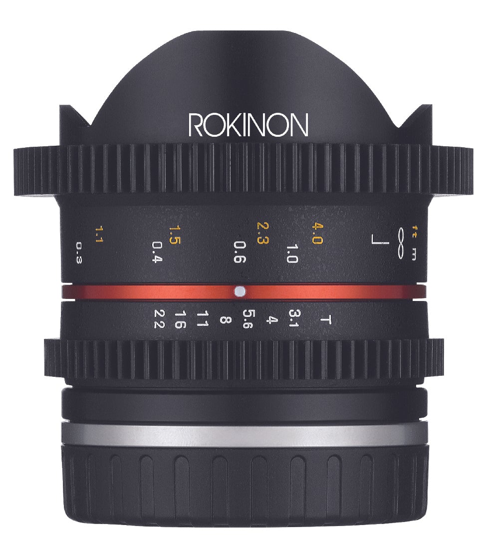 8mm T3.1 Compact High Speed Fisheye Cine - Rokinon