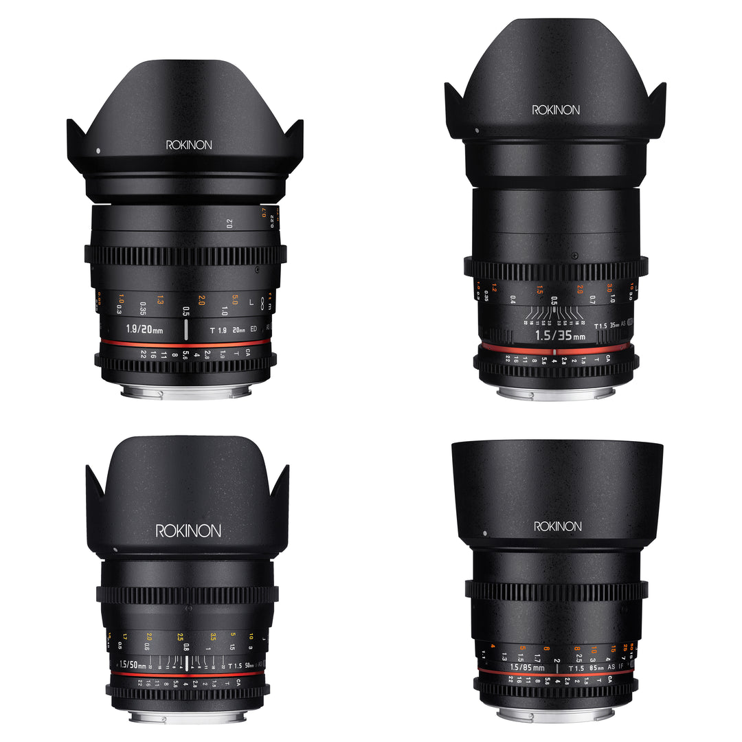 20, 35, 50, 85mm Cine DS Lens Bundle