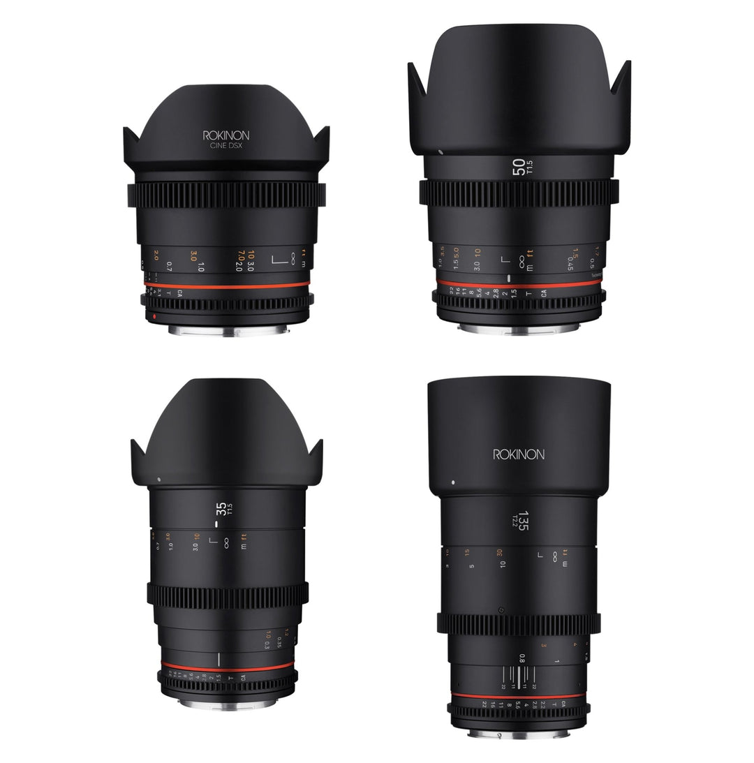 Official Strib Cine Lens Traveler Kit - Cine DSX 14, 35, 50 & 135mm - Rokinon