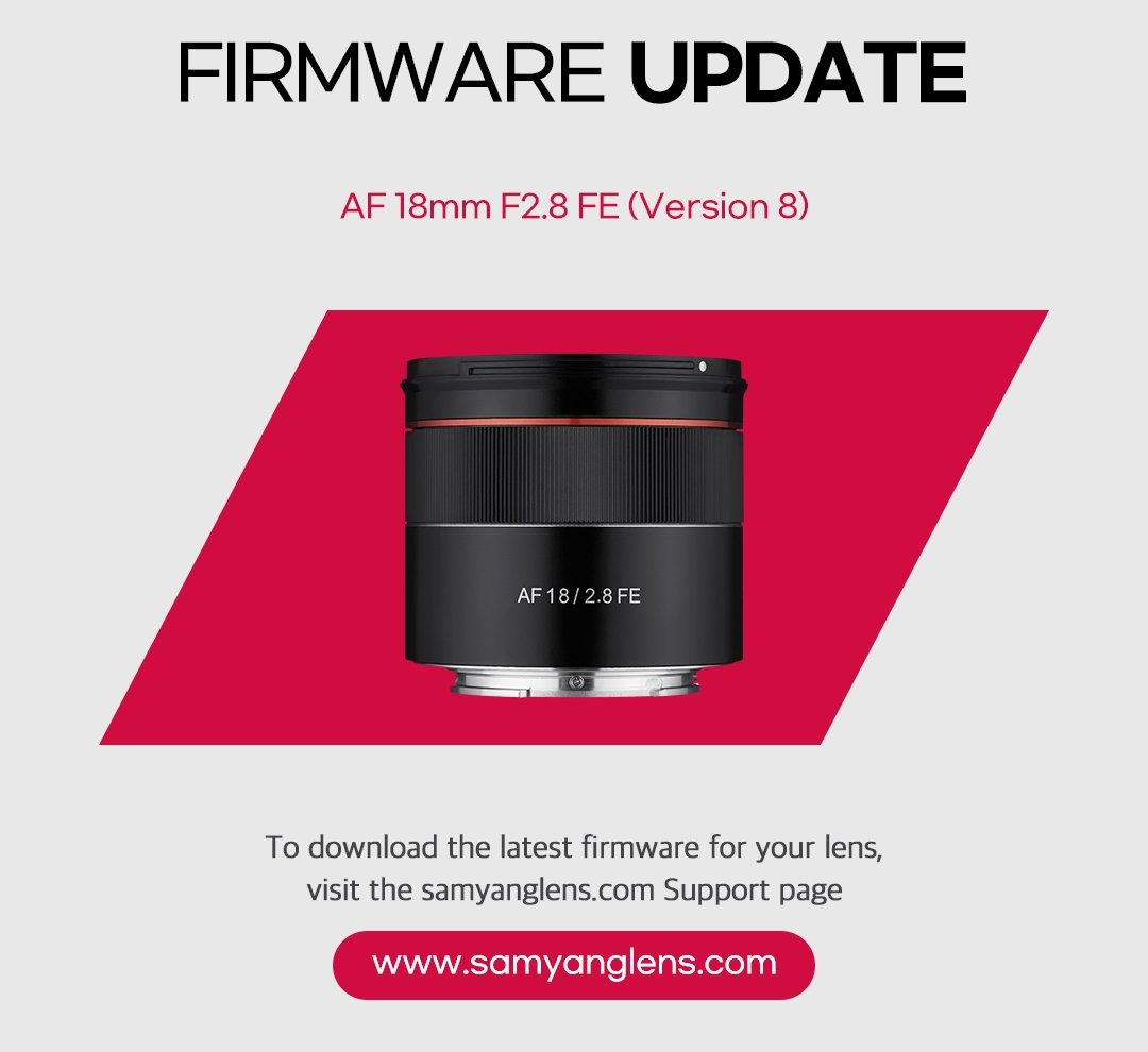 New Firmware Release for the 18mm F2.8 AF Lens