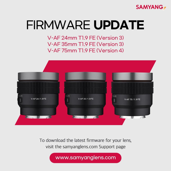 New Firmware Release for the 24mm, 35mm and 75mm Cine AF Lenses - Rokinon