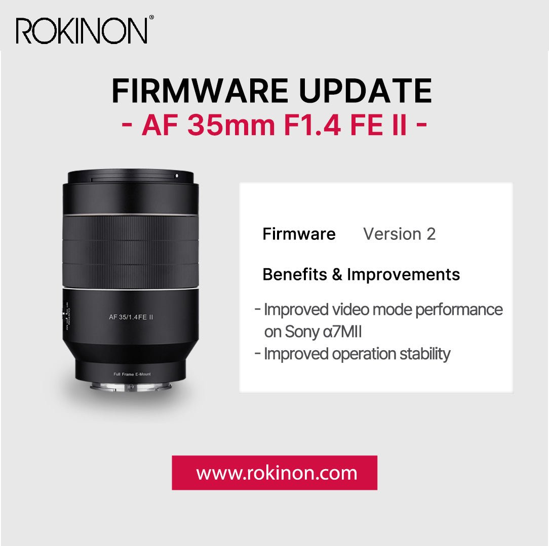 New Firmware Released for the 35mm F1.4 AF Series II - Rokinon