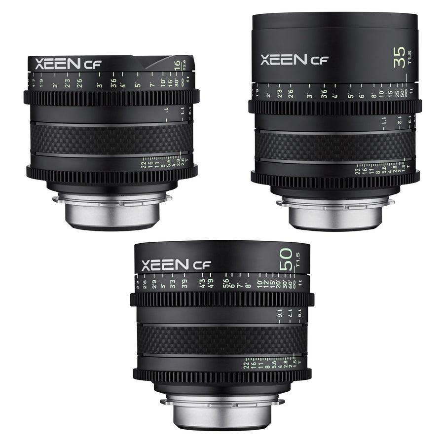 16, 35, 50mm XEEN CF Pro Cinema Lens Bundle - Rokinon