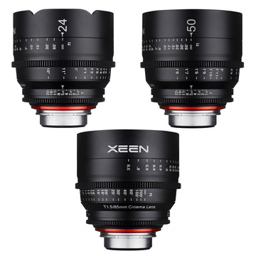 24, 50, 85mm T1.5 XEEN Pro Cinema Lens Bundle - Rokinon