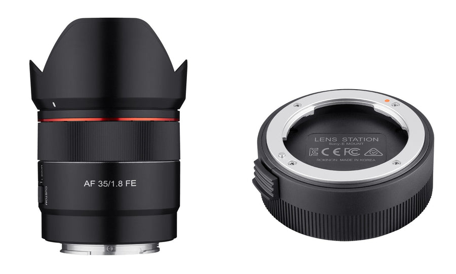 35mm F1.8 AF Compact Full Frame Wide Angle with Lens Station (Sony E) - Rokinon